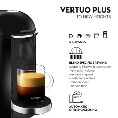 NESPRESSO® VertuoPlus Deluxe by Krups kapselikeitin XN900810WP (musta)