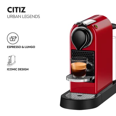 NESPRESSO® CitiZ kapselikeitin, Krups XN741510WP (punainen)