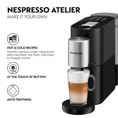 NESPRESSO® Atelier kapselikeitin, Krups XN890831WP (musta)