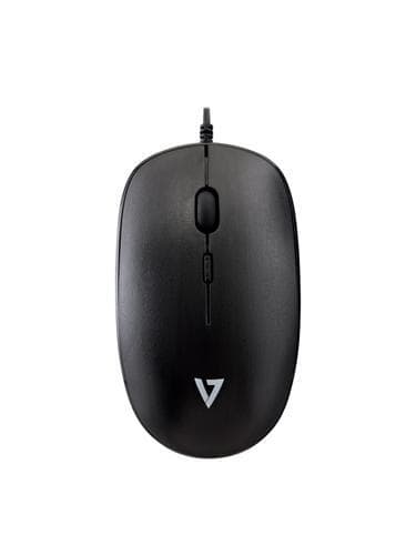 V7 MU200GS, Molempikätinen, Optinen, USB A-tyyppi, 1600 DPI, Musta