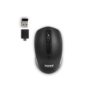 PORT DESIGNS Office Budget Retail Mouse 900508 Langaton, musta