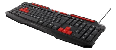DELTACO GAMING -näppäimistö, haamukuvaus, mutta Ison-Britannian asettelu