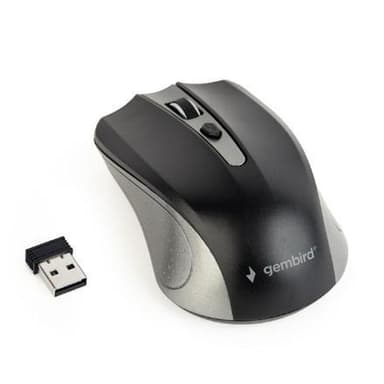 Gembird MUSW-4B-04-GB 2,4 GHz: n langaton optinen hiiri, USB, langaton yhteys, avaruusharmaa/musta