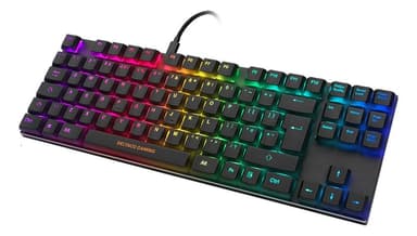 DELTACO GAMING TKL Mekaaninen näppäimistö, ruskeat kytkimet, RGB, Iso-Britannia