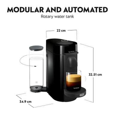 NESPRESSO® VertuoPlus kapselikeitin, DeLonghi ENV150B (musta)