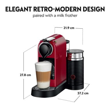 NESPRESSO® CitiZ&Milk kapselikeitin, Krups XN761510WP (punainen)