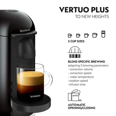 NESPRESSO® VertuoPlus by Krups kapselikeitin XN903810WP (Ink Black)