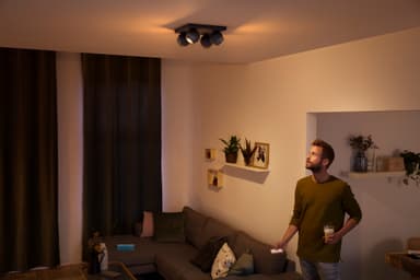 Philips Hue Buckram spottivalo 4x5W (musta)