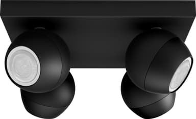 Philips Hue Buckram spottivalo 4x5W (musta)