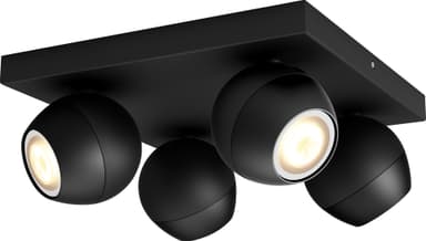 Philips Hue Buckram spottivalo 4x5W (musta)