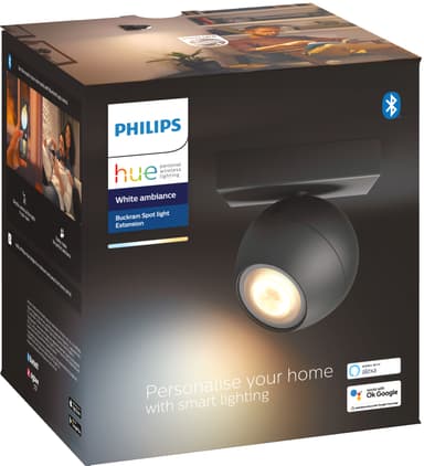 Philips Hue Buckram lisäspottivalo 5W (musta)