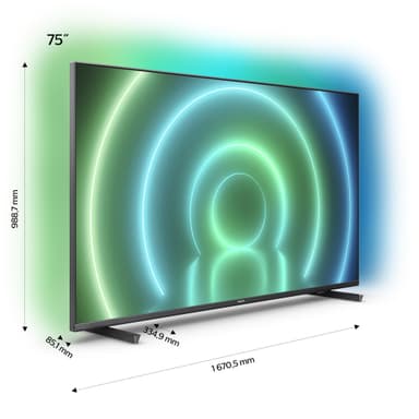 Philips 75" PUS7906 4K LED älytelevisio (2021)