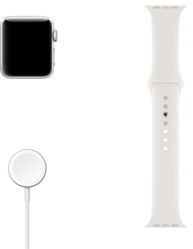 Apple Watch Series 3 42 mm (valkoinen ranneke)