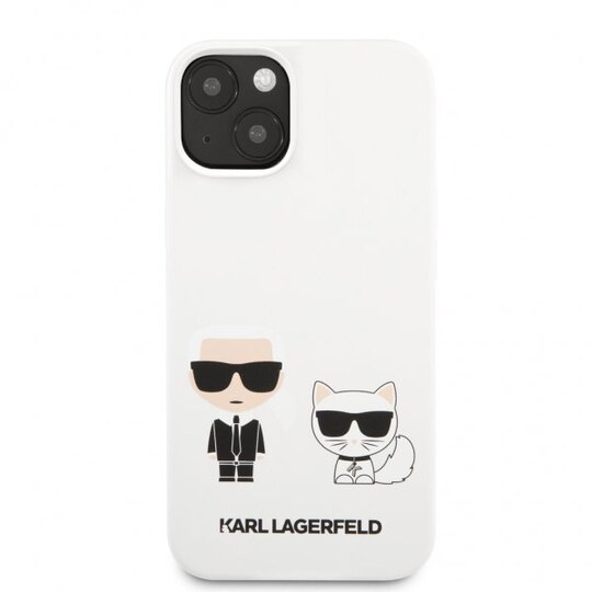 Karl Lagerfeld iPhone 13 Kuori Karl & Choupette Valkoinen