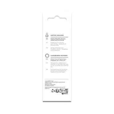 XQISIT AirTag Pidike Silicone Case Musta
