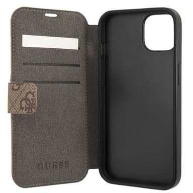 Guess iPhone 13 Mini Kotelo Metal Logo Ruskea