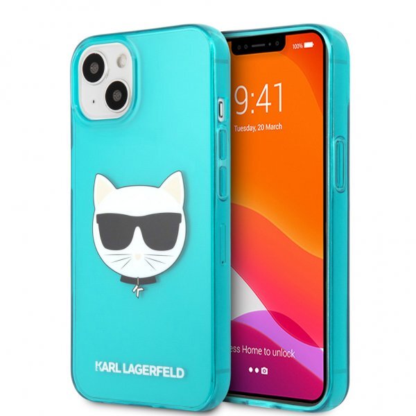 Karl Lagerfeld iPhone 13 Mini Kuori Fluo Sininen
