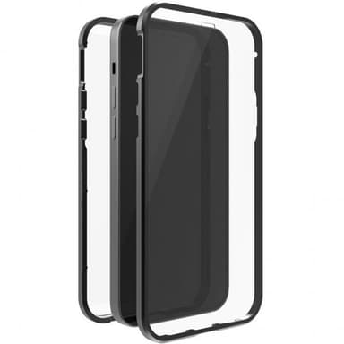 Black Rock iPhone 13 Kuori 360° Real Glass Case Musta