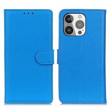 Nordic Covers iPhone 13 Pro Kotelo Litchi Sininen