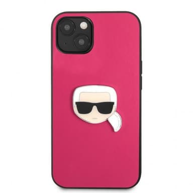 Karl Lagerfeld iPhone 13 Mini Kuori Metal Logo Vaaleanpunainen