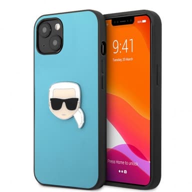 Karl Lagerfeld iPhone 13 Mini Kuori Metal Logo Sininen