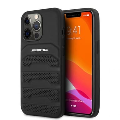 AMG iPhone 13 Pro Kuori Perforoitu Musta