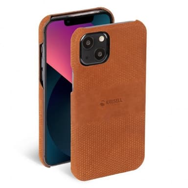 Krusell iPhone 13 Mini Kuori Leather Cover Cognac