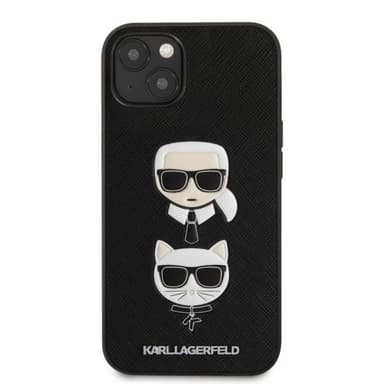 Karl Lagerfeld iPhone 13 Kuori Saffiano Musta