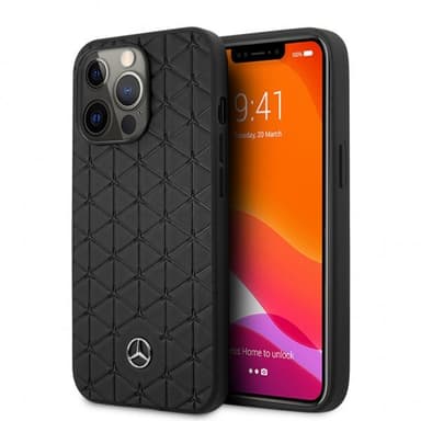 Mercedes Benz iPhone 13 Pro Max Kuori Tikattu Musta