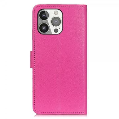 Nordic Covers iPhone 13 Pro Kotelo Litchi Magenta