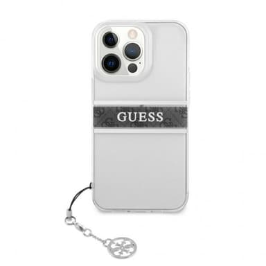 Guess iPhone 13 Pro Kuori Stripe Charm Harmaa