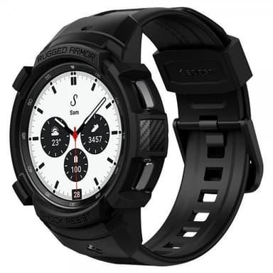 Spigen Samsung Galaxy Watch 4 Classic 42mm Kuori Rugged Armor Pro Musta