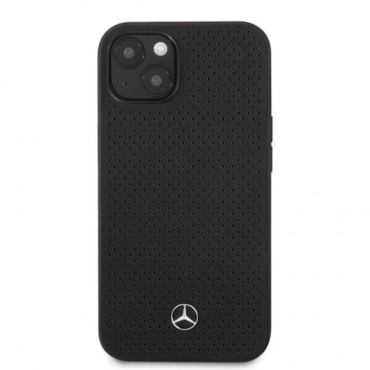 Mercedes Benz iPhone 13 Kuori Logo Perforoitu Musta
