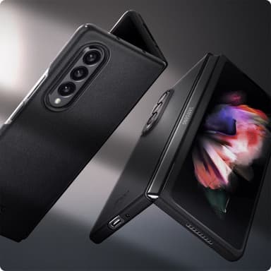 Spigen Samsung Galaxy Z Fold3 Kuori Enzo Musta