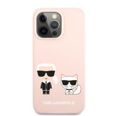 Karl Lagerfeld iPhone 13 Pro Kuori Karl & Choupette Vaaleanpinkki