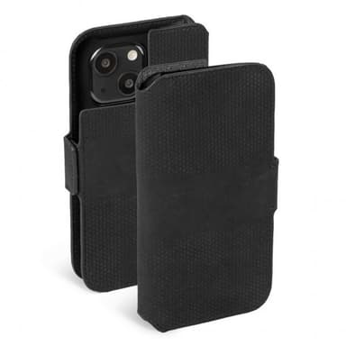 Krusell iPhone 13 Kotelo Leather PhoneWallet Musta