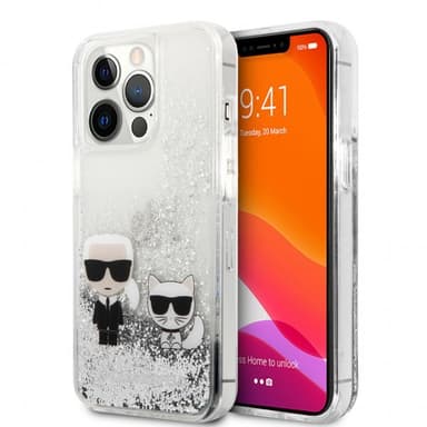 Karl Lagerfeld iPhone 13 Pro Max Kuori Liquid Glitter Hopea
