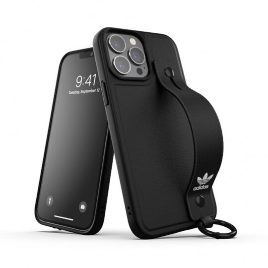 Adidas iPhone 13 Pro Max Kuori Hand Strap Case Musta