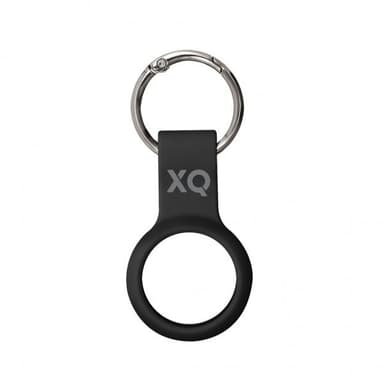 XQISIT AirTag Pidike Silicone Case Musta