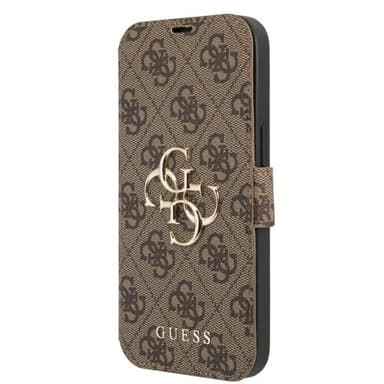 Guess iPhone 13 Mini Kotelo Metal Logo Ruskea