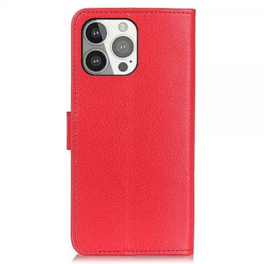 Nordic Covers iPhone 13 Pro Kotelo Litchi Punainen