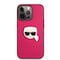 Karl Lagerfeld iPhone 13 Pro Max Kuori Metal Logo Vaaleanpunainen