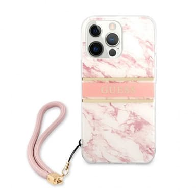 Guess iPhone 13 Pro Max Kuori Marble Design Stripe Vaaleanpunainen