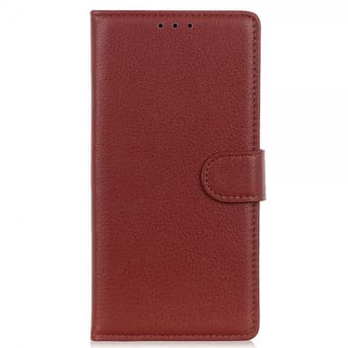 Nordic Covers iPhone 13 Pro Max Kotelo Litchi Ruskea