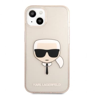 Karl Lagerfeld iPhone 13 Kuori Full Glitter Kulta