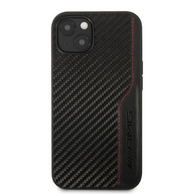 AMG iPhone 13 Kuori Carbon Effect Stitching Musta