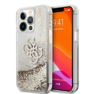 Guess iPhone 13 Pro Max Kuori Liquid Glitter Kulta