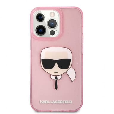 Karl Lagerfeld iPhone 13 Pro Max Kuori Full Glitter Vaaleanpunainen