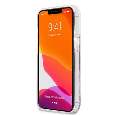 Guess iPhone 13 Pro Max Kuori Liquid Glitter Vaaleanpunainen