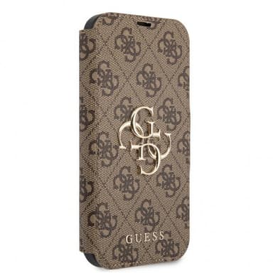 Guess iPhone 13 Mini Kotelo Metal Logo Ruskea